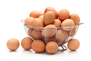 eggs on white background 