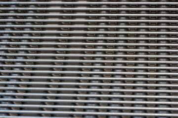 shiny metal corrugation. bent aluminum foil lamella.