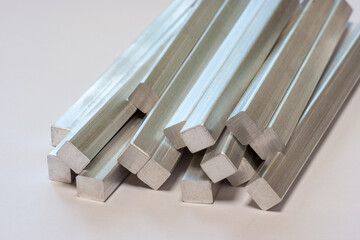 a handful of aluminum bars