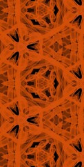 Orange Wind Fractodome Colorful Seamless Fractal Patterns