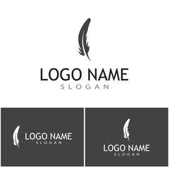 Fototapeta premium Feathers Logo Template vector symbol nature