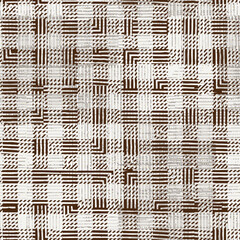 Seamless pattern of small plaids linen tiny textured illustration. Canvas or fabric texture imitation