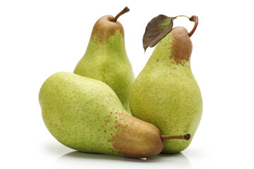 pears on a white background