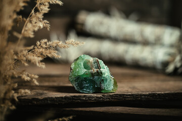 Raw Crystal Photography - Green Calcite