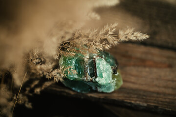 Raw Crystal Photography - Green Calcite