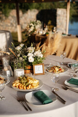 wedding festive banquet outdoors