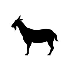 Goat silhouette icon design template vector isolated