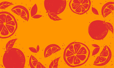 seamless pattern with grapefruit
