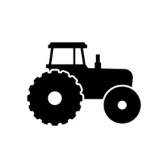 Tractor silhouette icon design template vector isolated