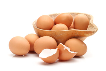 Egg collection isolated on white background