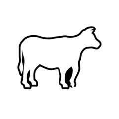 Cow outline icon design template vector isolated