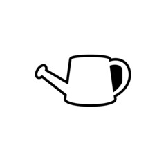 Watering can outline icon design template vector isolated