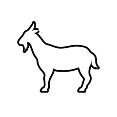 Goat outline icon design template vector isolated