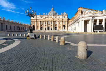 St.Peter 's Square with Saint Peter's Basilica, Vatican, Rome, Italy
