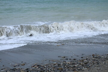 waves sea rocks on the shore