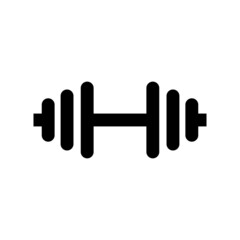 Graphic flat barbell icon for your design and website