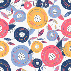 Trendy ceramic vases with plants. 3D illustration.