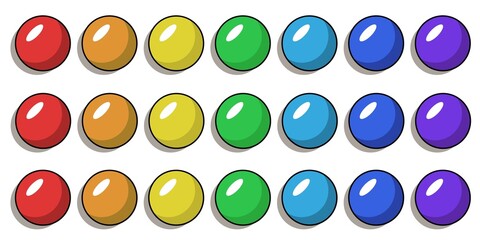 A set of colorful candies. Vector image.