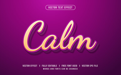 Calm Editable Vector Text Effect.