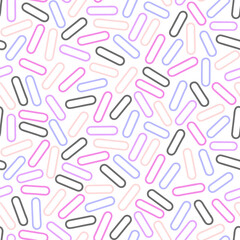 Abstract retro hand-drawn vector seamless pattern for fabric or paper