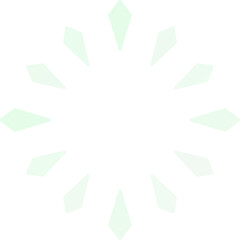 円形のフレーム　水晶形　水色