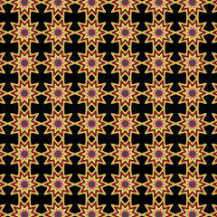 Geometric Seamless Pattern for textile print, abstract texture, fashion design, bed sheets or pillow pattern, wrapping, ad, poster, artwork design vector