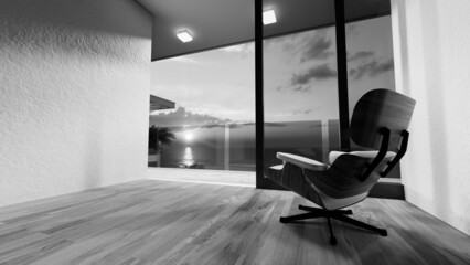 black and white world and greyscale world rendering