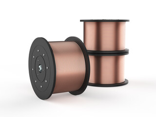 roll of copper sheets or heap of copper tapes
