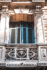 Fototapeta na wymiar Old building facade detail in Buenos Aires