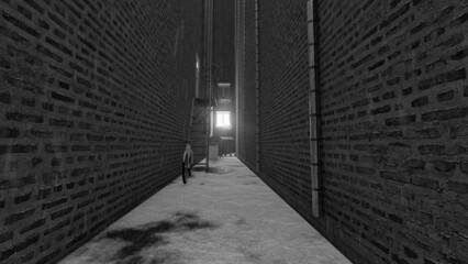 black and white world and grayscale world rendering