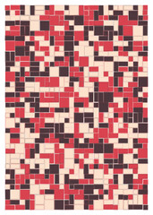 Fototapeta premium Offset Quads generative art background art illustration