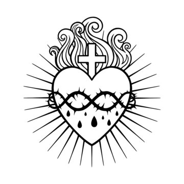 Sacred Heart Tattoo Images – Browse 2,540 Stock Photos, Vectors, and Video