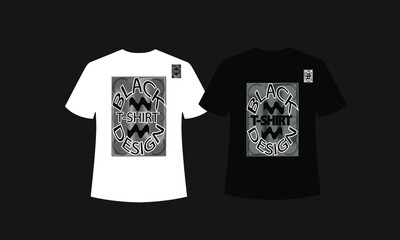 black and white T-shirt design 