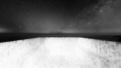 black and white world and grayscale world rendering