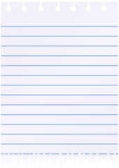 Notebook sheet.