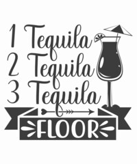 Vector hand draw illustration of cute colourful lying owl with crayon lines in cartoon style with funny quote one tequila two tequila three tequila floor on white background