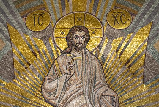 Golden Mosaic of Lord Jesus Christ in Glory