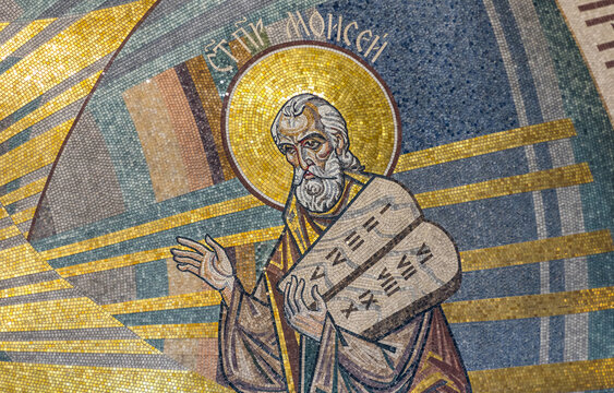 Mosaic icon of the Old Testament prophet Moses