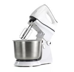 electric kitchen mixer on white background