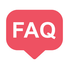 FAQ, frequently asked questions vector icon. Information speech bubble symbol, help message