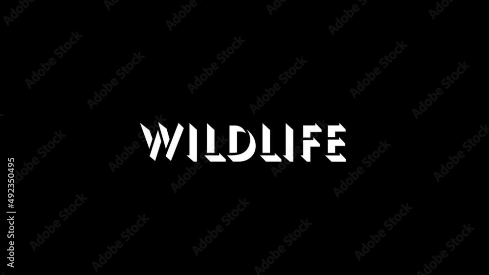 Poster white picture of wildlife on a black background. beasts and deserts. distortion liquid style transit