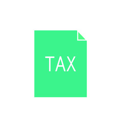 tax form document icon vector. Flat simple illustration on white background 