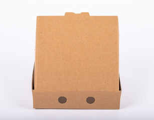 pizza box standing on a white background