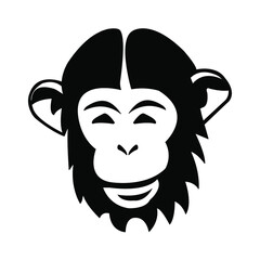 Monkey head isolated on white background