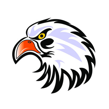 eagle head vector icon on white background