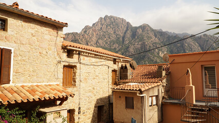 Rural country villages on Corsica Island in France.
