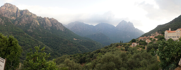 Rural country villages on Corsica Island in France.