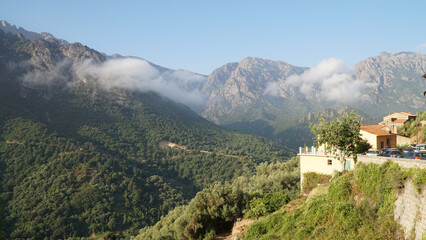 Rural country villages on Corsica Island in France.