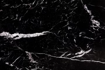 Foto op Plexiglas Natural Nero Marquina - marble background in stylish black color, texture for your personal amazing design look. © Dmytro Synelnychenko