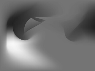 big round abstract design in black gray